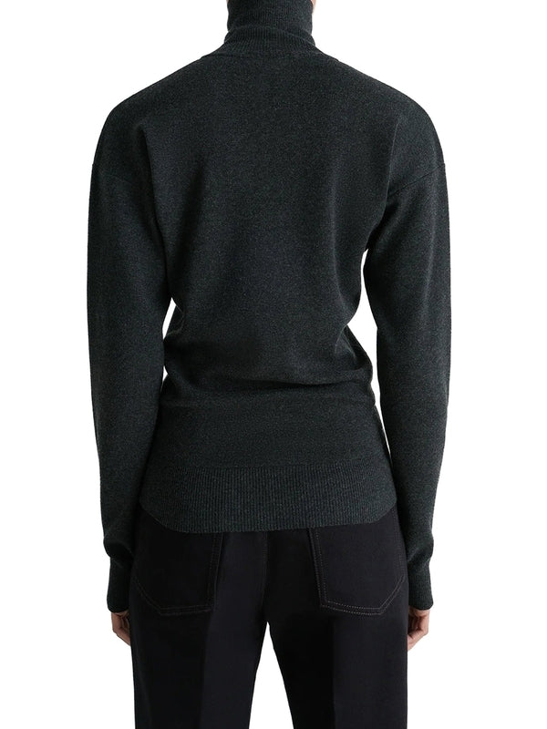 Buttoned Fitted Grey Cardigna