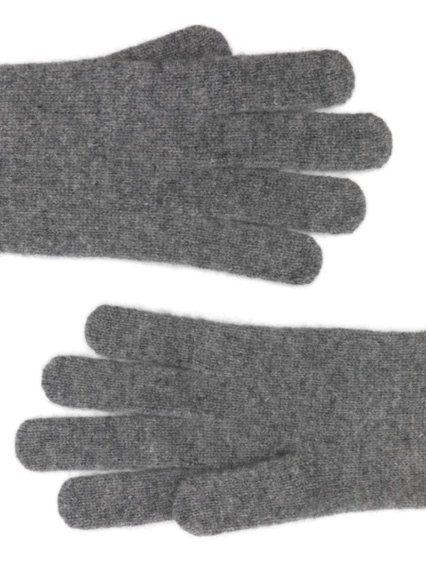 Wool Cashmere Ribbed Knit Gloves