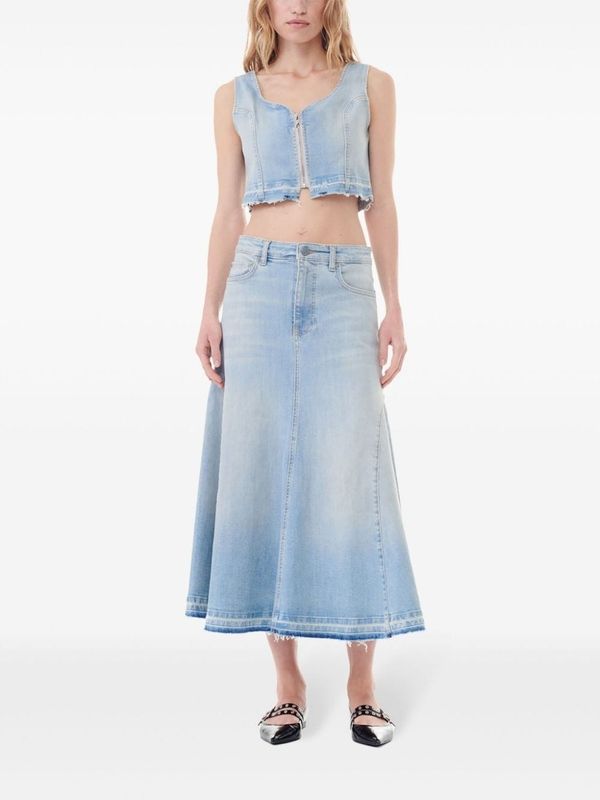 A-Line Organic Cotton Denim
  Skirt