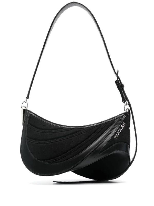 Spiral Curve 01 Panel Medium Shoulder Bag