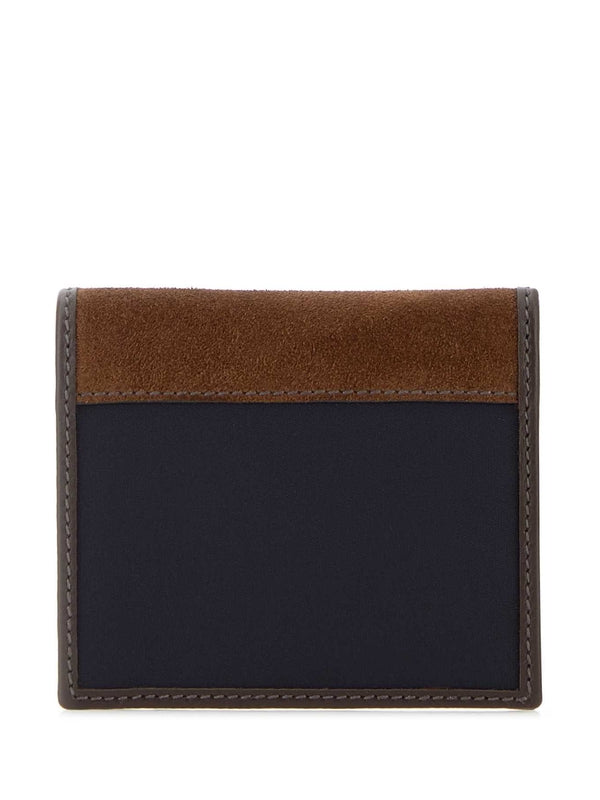 Triangle Logo Suede Panel Wallet