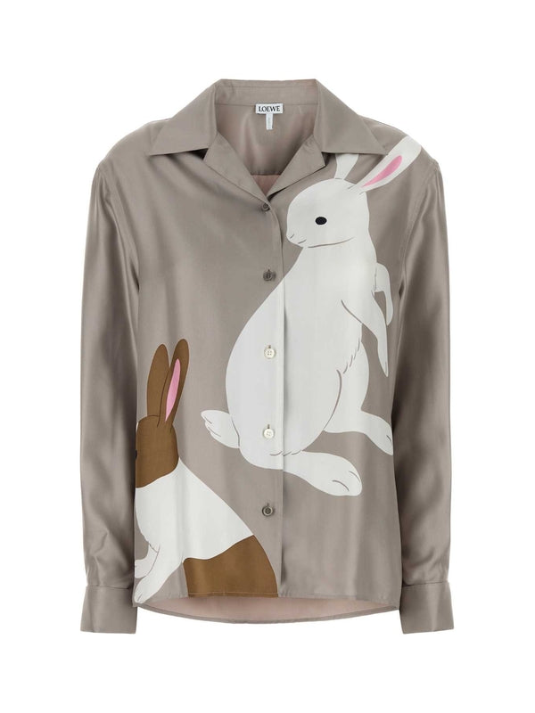 Suna Fujita Printing Silk Shirt