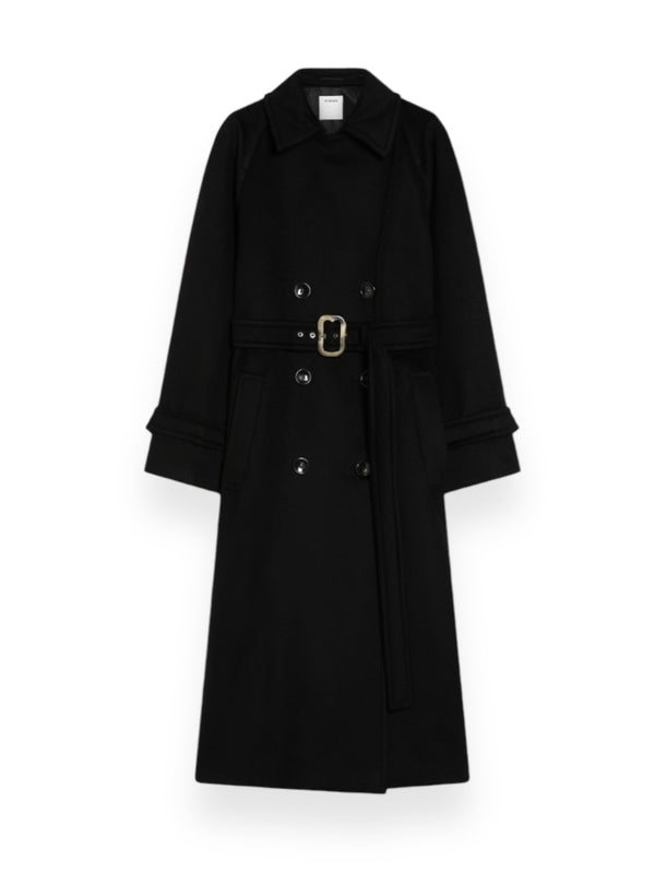 Belt Detail Virgin Wool Coat