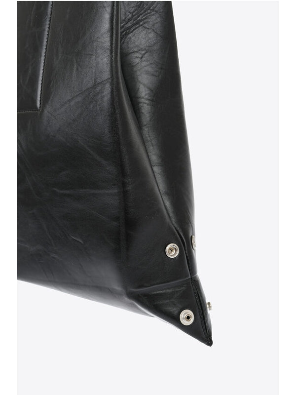 Black Leather Tote Bag