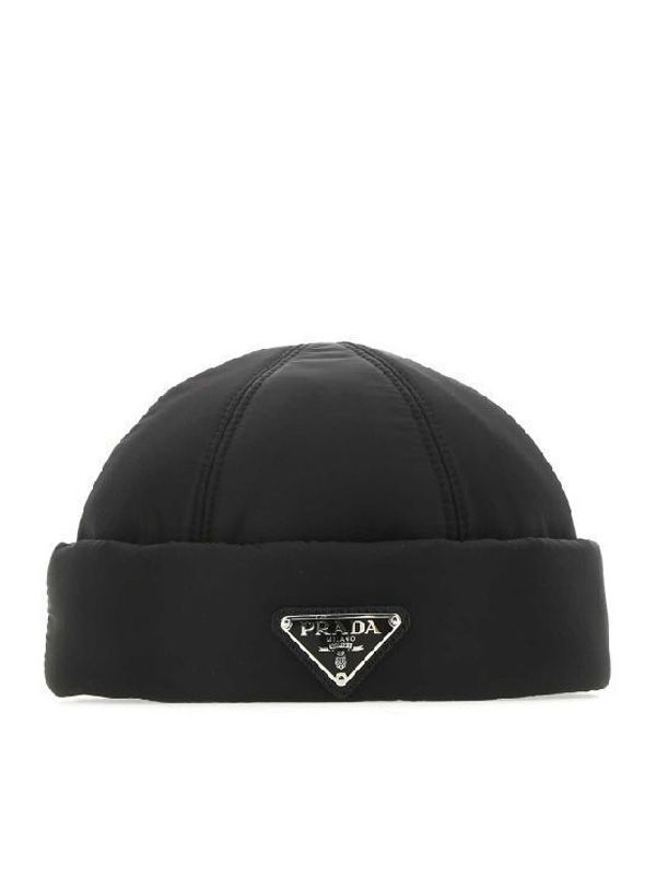 Triangle Logo Padded Nylon Beanie