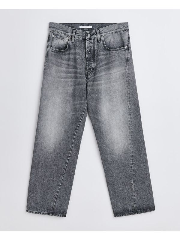 Wide Twist Denim Pants