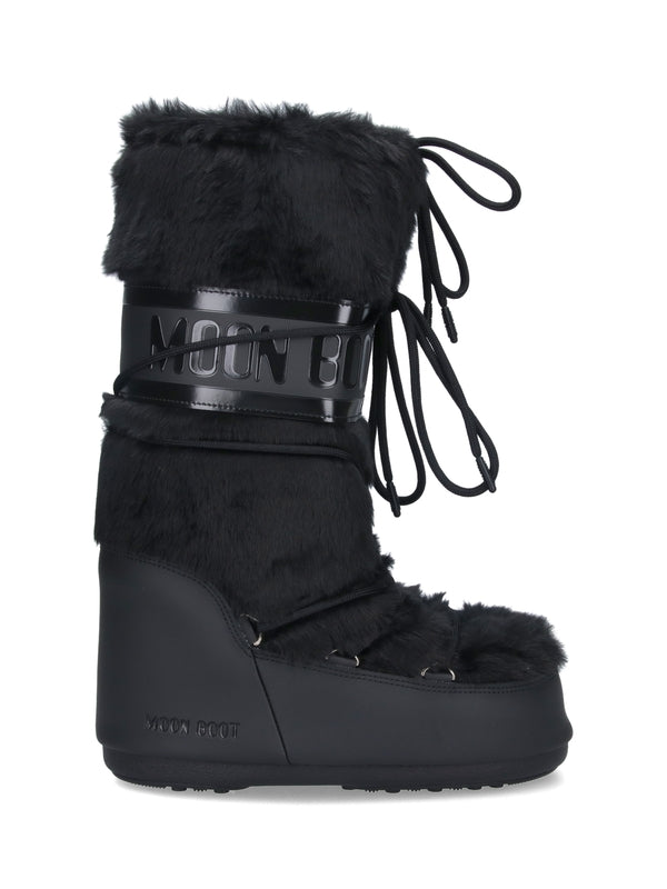 Fake Fur Lace-Up Boots