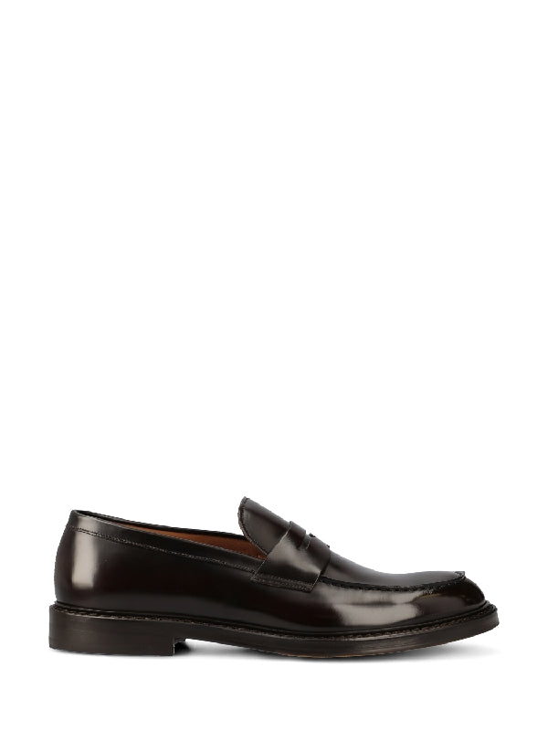 Brown Leather Penny Loafers