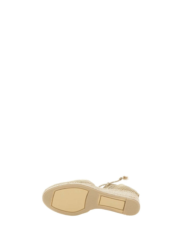 Castañer Beige Wedge Sandals