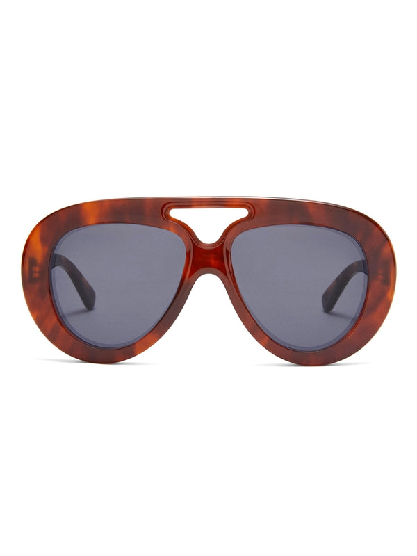 Logo Temple Aviator Sunglasses