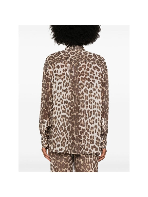 Animal Printing Silk Shirt