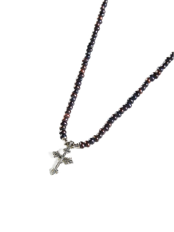 Avelli Cross Pendant Pearl Necklace