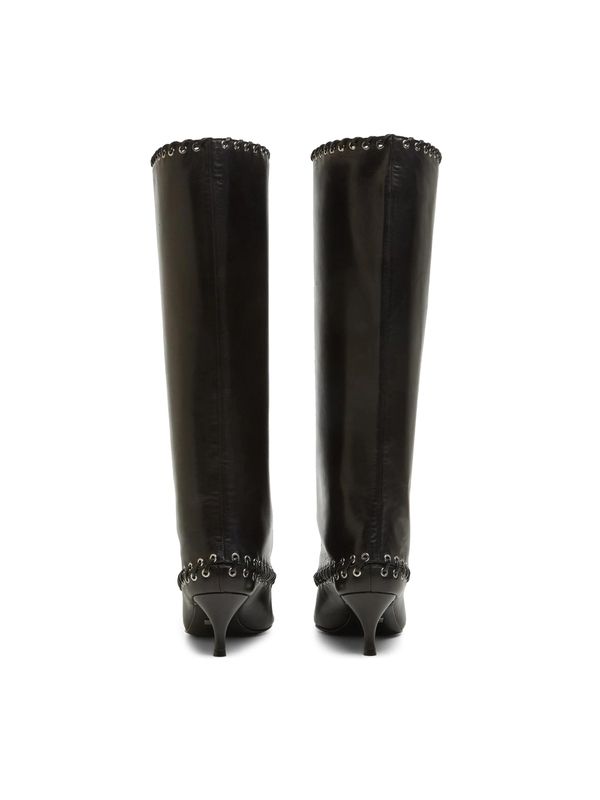 All-In Black Middle Boots