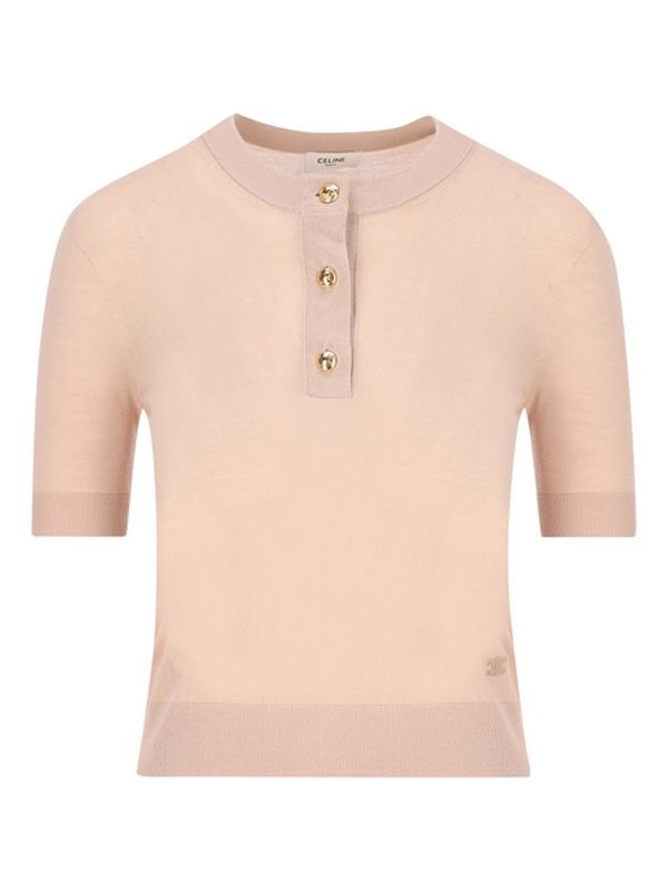 Triomphe Detail Crewneck Wool Knit