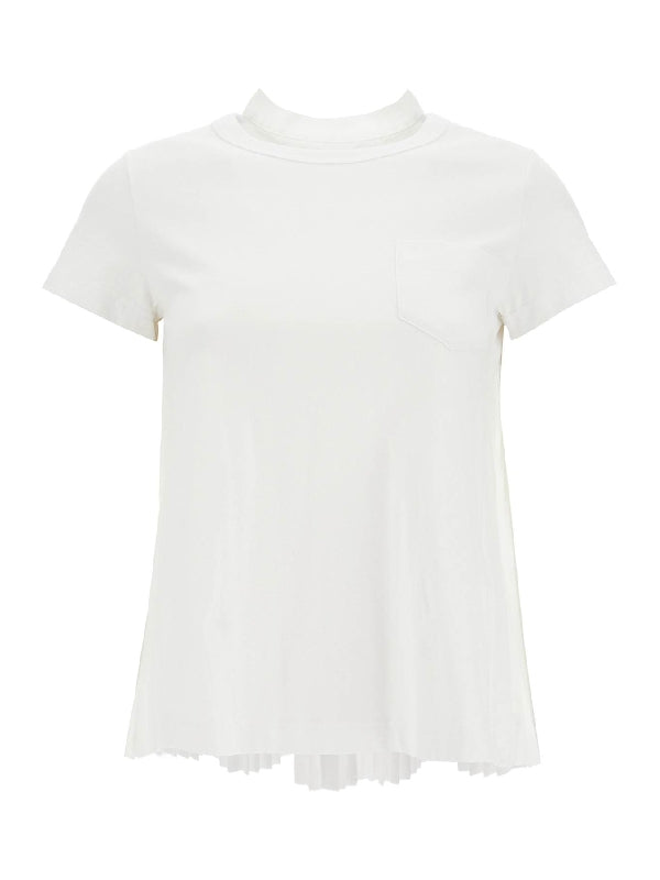 Back Pleated Short Sleeve T-shirt - Jente