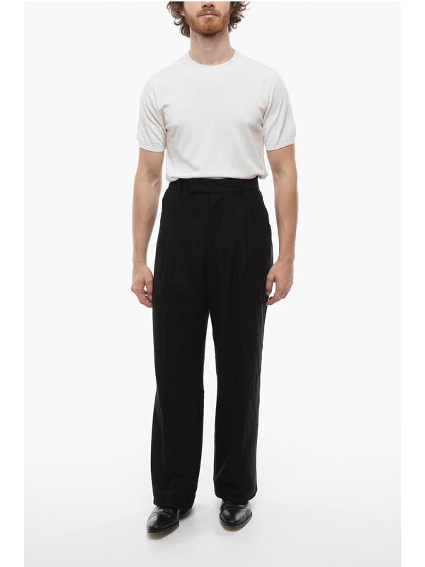 Wool Blend Tailored Pants