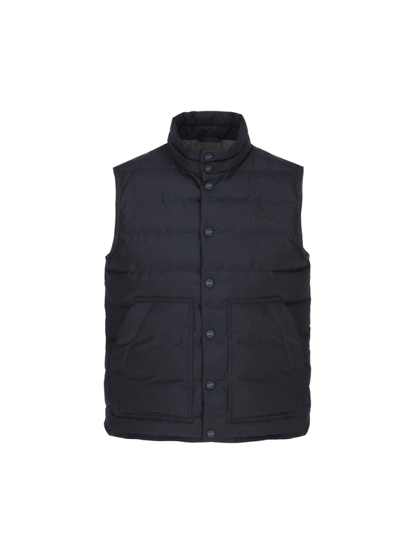 Logo Button Padded Vest