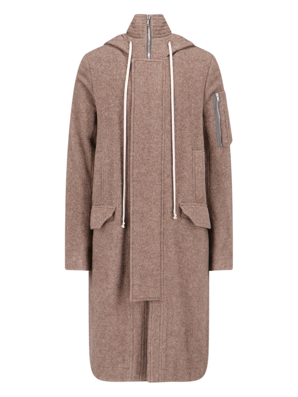 Rick Owens - Porterville Drawstring Wool Coat - Jente