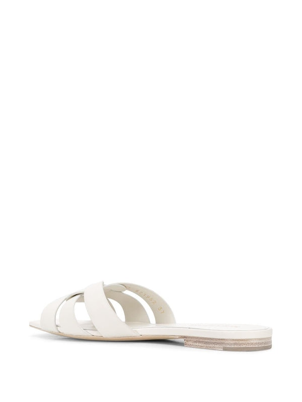Saint Laurent White Slides