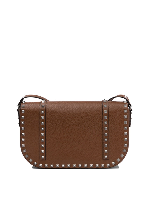 Rockstud Leather Messenger Crossbody Bag