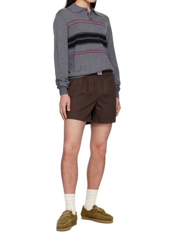 Logo Embroidered Stripe Polo Shirt