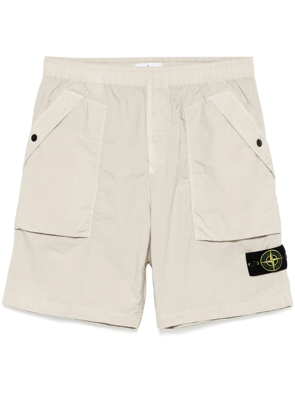 Wappen Patch Cotton Cargo Bermuda Shorts