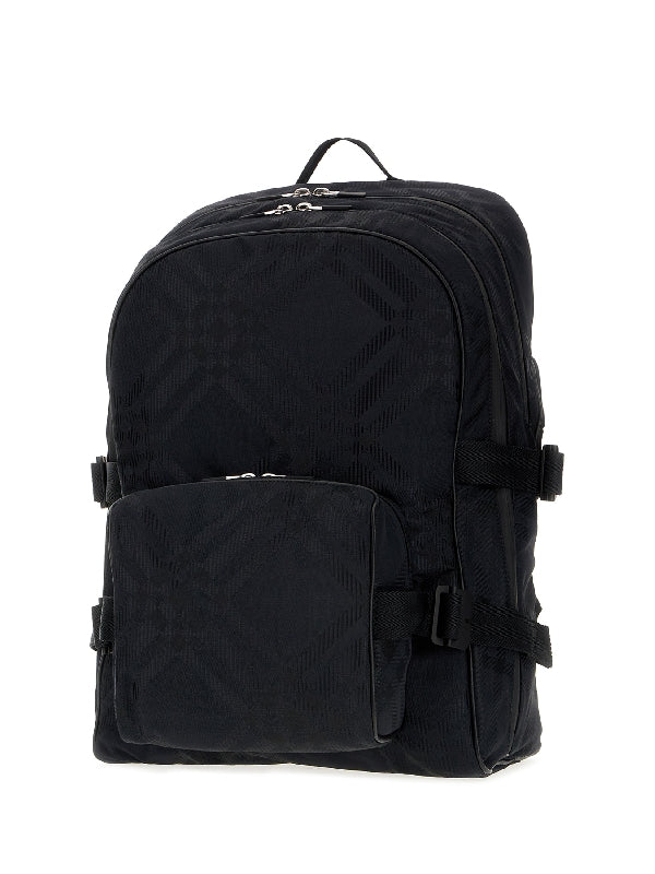 Check Jacquard Zipper Pocket
  Backpack