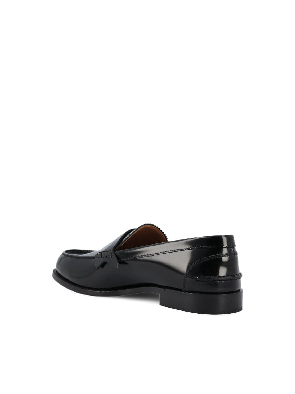 Black Calfskin Penny Loafers