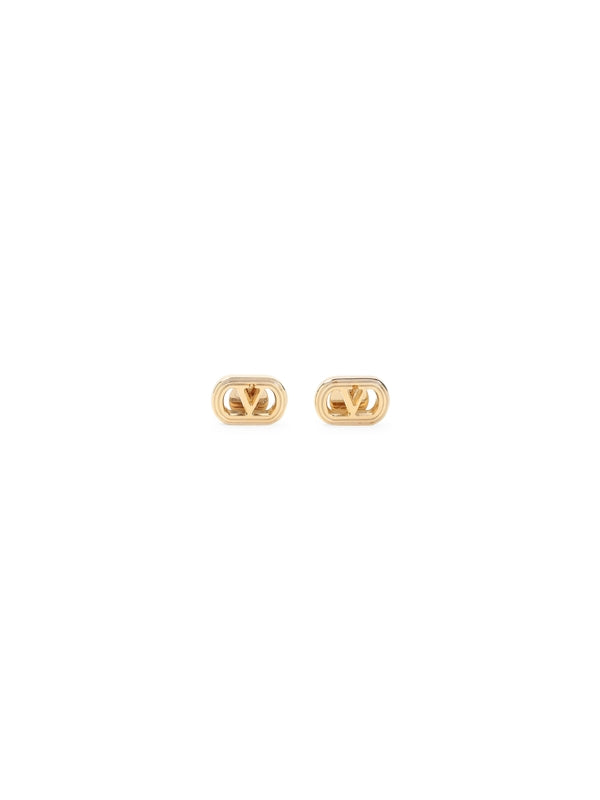 V Logo Stud Earrings