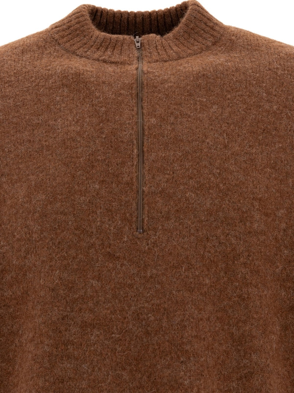 Half Zip Alpaca Blend Knit