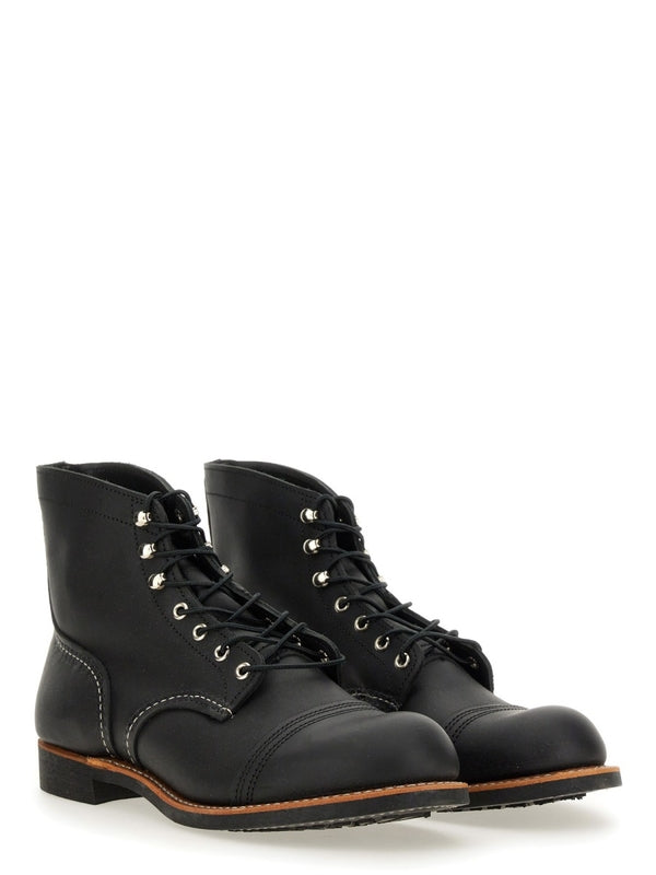 Red Wing Black Lace-Up Boots