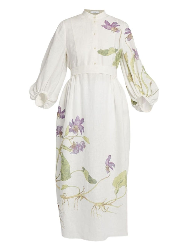 Erdem White Long Dress