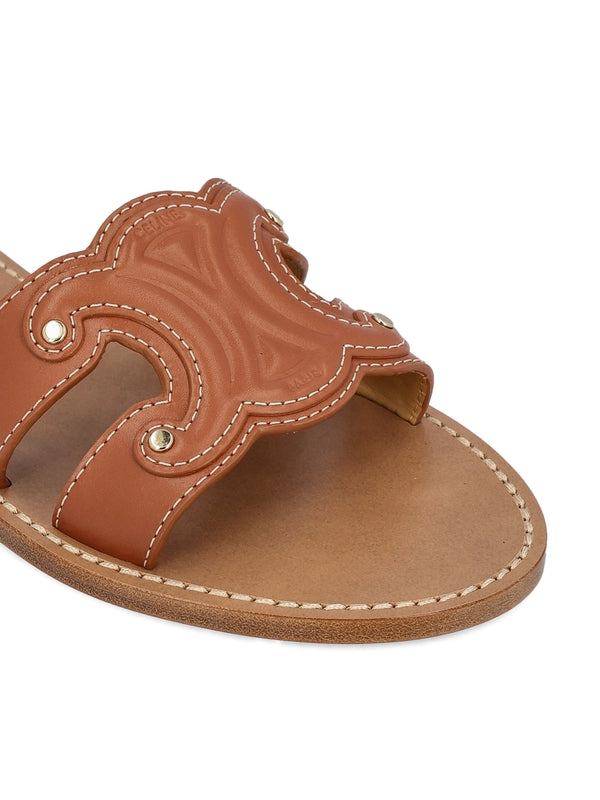 Triomphe Patch Leather Sandals