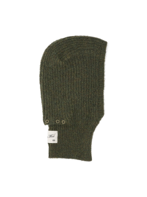 Logo Label Ribbed Balaclava