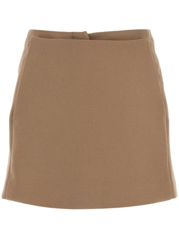 Wool Silk Skirt Shorts