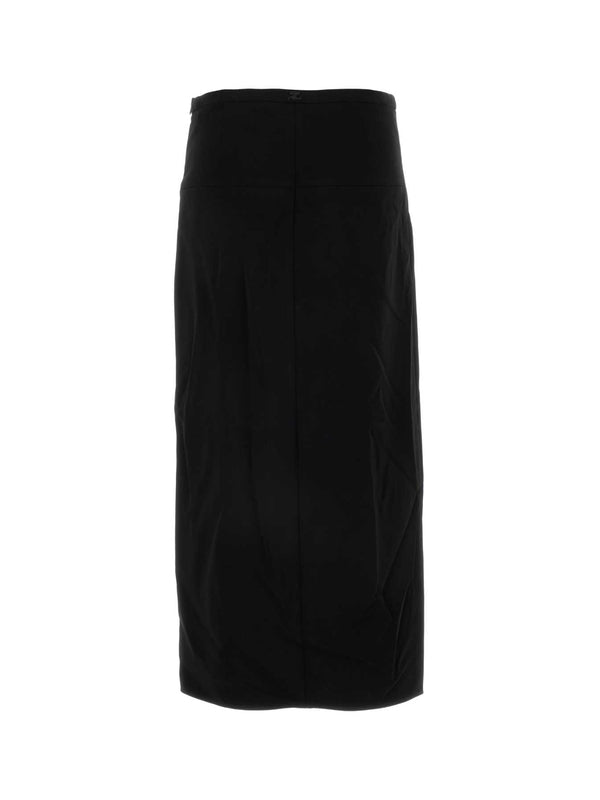 Curve Slit Detail Skirt