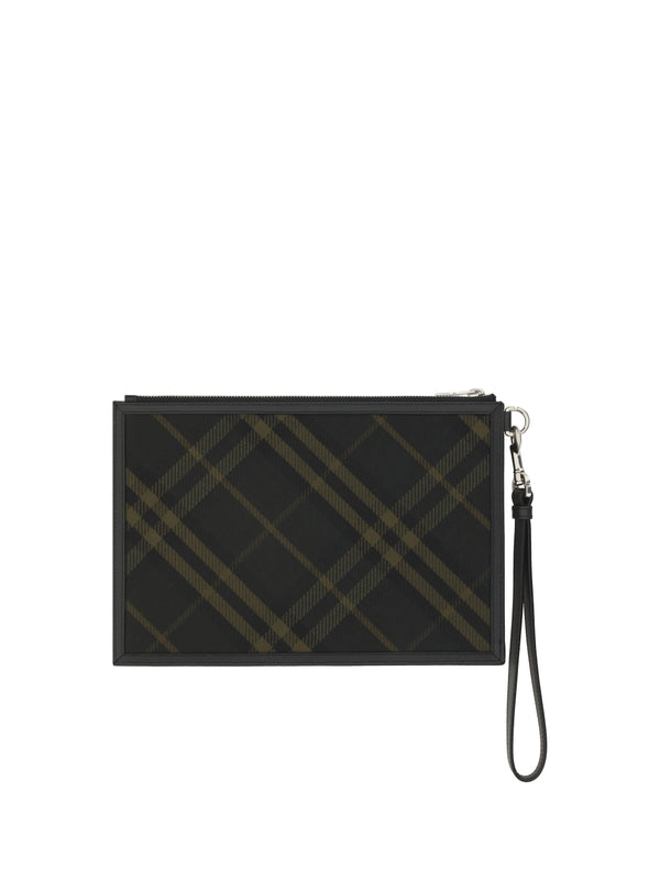 Check Pattern Clutch Bag