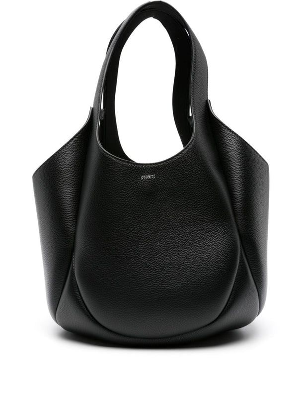 Swipe Logo Leather Tote Bag