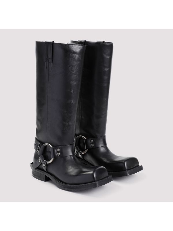 Biker Leather High Boots