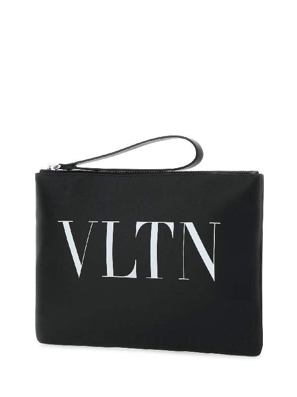 Vltn 徽标印花手拿包