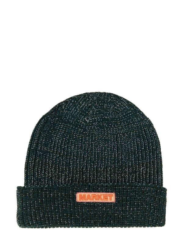 Logo Detail Ribbed Beanie