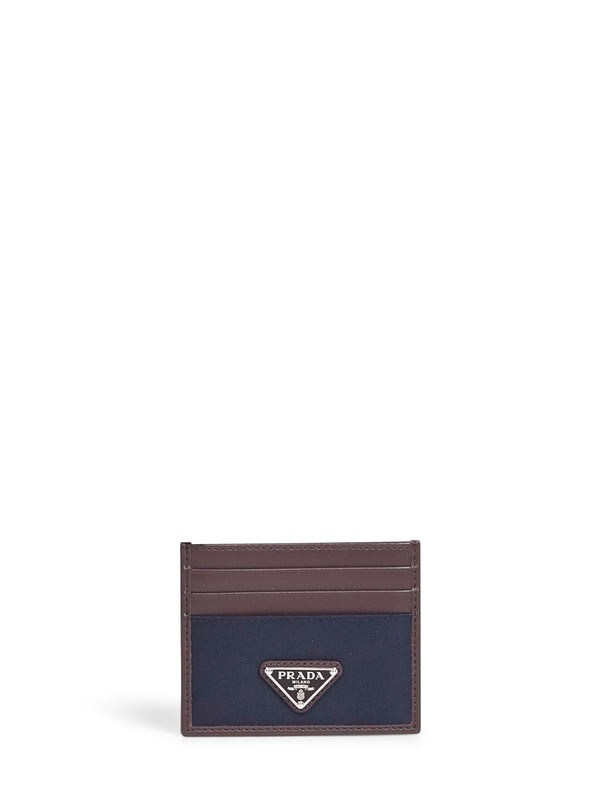 Prada Navy Brown Card Holder