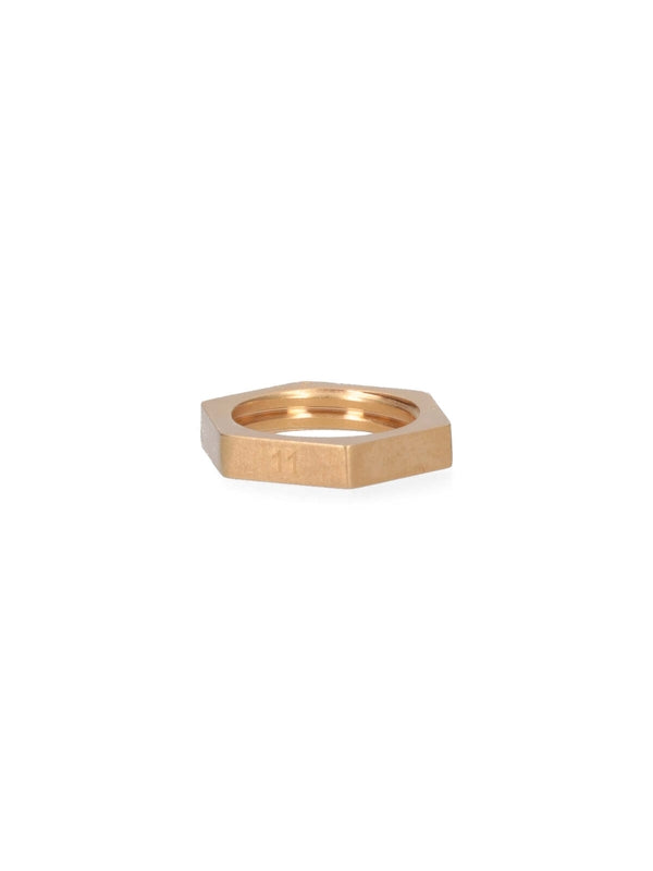 Number Logo Nut Gold Ring