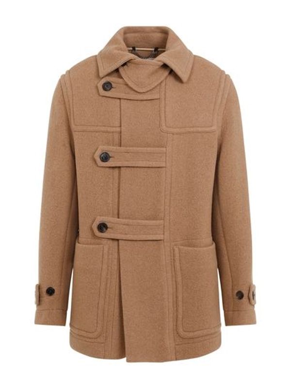 Strap Button Wool Duffle Coat