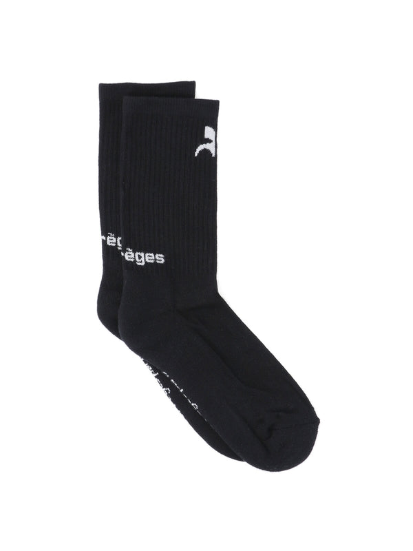 Logo Rib Cotton Socks