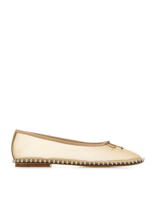 Lina Mesh Ball Chain Flat Shoes