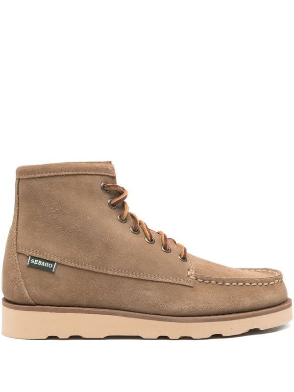 Sebago Beige Lace-Up Boots