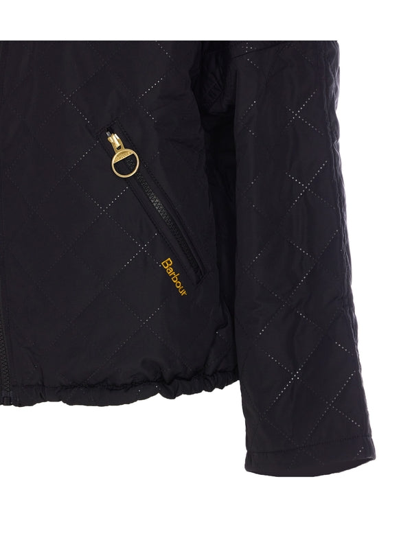 Logo Patch Diamond Quilting Jacket