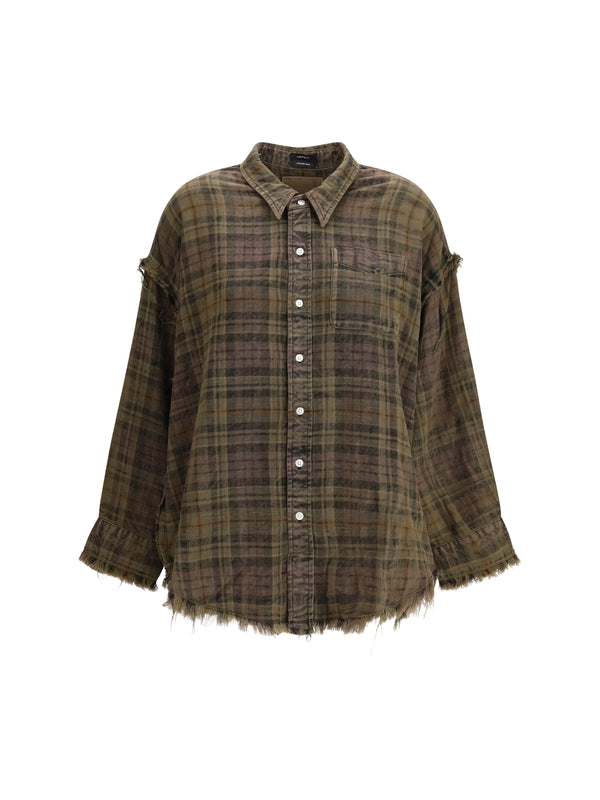 R13 Green Checked Shirts & Blouses