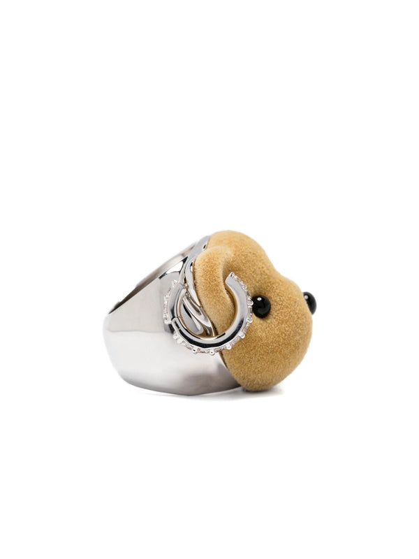 Yvmin Silver Beige Rings